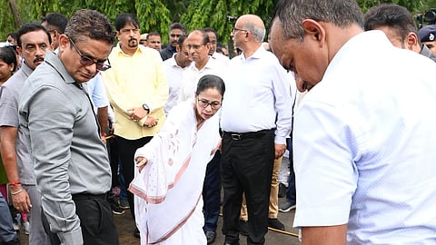 West Bengal Chief Minister Mamata Banerjee on Thursday inspecting prepartions at Jagannath temple.