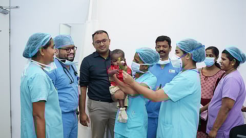 The condition stemmed from a blockage in the bile ducts, diagnosed shortly after birth during routine jaundice screening