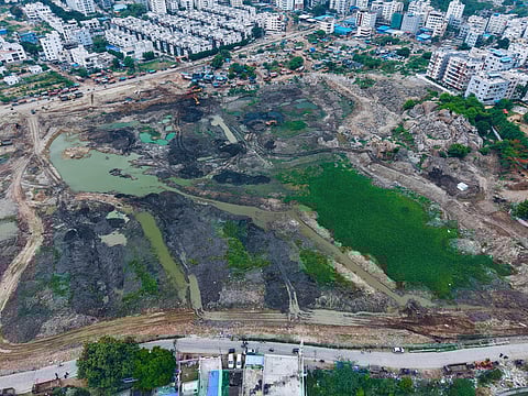 Sunnam Cheruvu is among six lakes under restoration in the first phase taken up by HYDRAA.