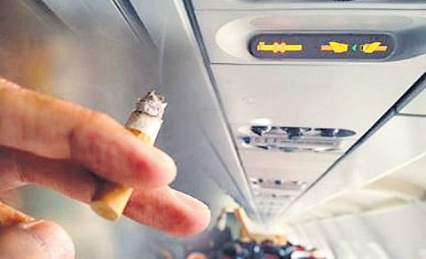 ‘No smoking’ signs are mandatory and must be displayed clearly throughout the aircraft, including in lavatories, to mitigate fire-related risks.