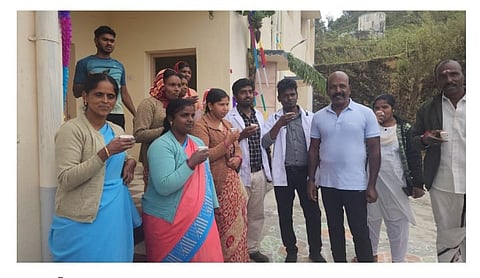 Minister for Medical and Family Welfare Ma Subramanian walked over 21 kilometres through dense terrain and forest cover in the early hours.