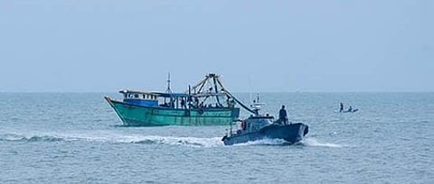 In the wee hours of Tuesday, the boat along with its 10-member crew was apprehended by the Sri Lankan Navy for IMBL violation.