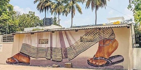 A mural by Geechu Galu in Bengaluru's Malleshwaram