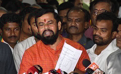 BJP MLA Raja Singh submitted his resignation to the BJP Party.
