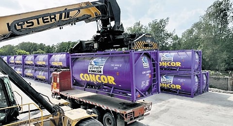Container Corporation of India Ltd. (CONCOR), A Govt of India Undertaking, Ministry of Railways has successfully flagged off its first tank container rake today carrying bulk cement from Maha Cement, Mellacheruvu, AP to ICD Whitefield, Bengaluru.