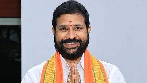 YSRCP-expelled leader and MLC Indukuri Raghu Raju.