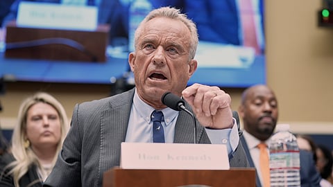 US Secretary of Health and Human Services Robert F. Kennedy Jr., testifies during a House Energy and Commerce Committee, Tuesday, June 24, 2025, in Washington.