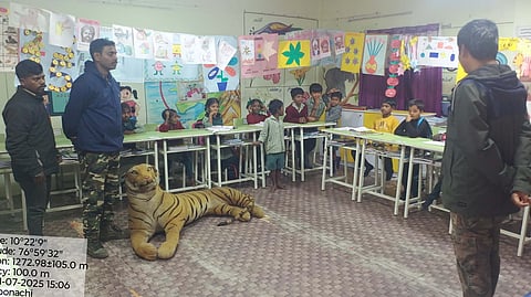 Tamil Nadu forest department staff are creating awareness by targeting school students by visiting the schools in Valparai.