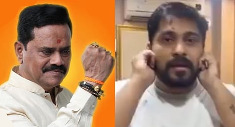 The man was summoned to Rajan Vichare's office over the assault and was forced to apologise.