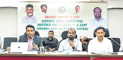 NTR District In-charge Minister Y Satya Kumar Yadav, along with MP Kesineni Sivanath, holds a review meeting in Vijayawada on Saturday