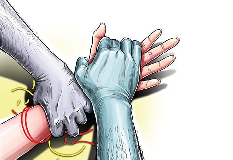 The headmaster investigated the alleged inappropriate touching claims, and discovered that the accused had sexually harassed five children.