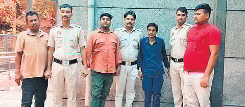 Four men were arrested for allegedly stealing only blue and black bags from railway premises and trains with heavy footfall.