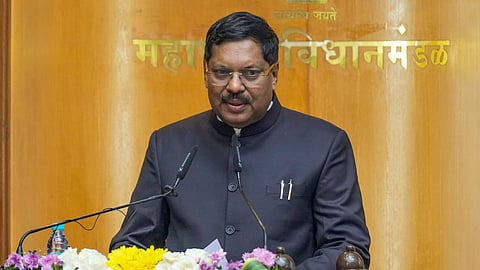 Chief Justice of India B.R. Gavai speaks during a ceremony held in his honour by the Maharashtra legislature, at Vidhan Bhavan, in Mumbai, Tuesday, July 8, 2025.