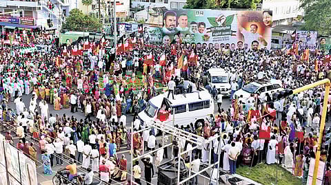 AIADMK general secretary Edappadi K Palaniswami addressing a crowd in Coimbatore on Tuesday