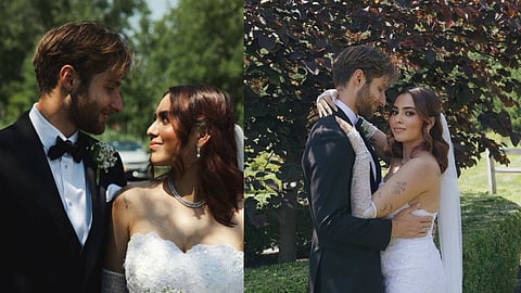 Aaliyah Kashyap and Shane Gregoire at their White wedding in New York
