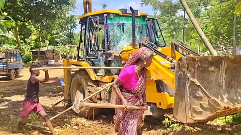 The land cleared will be used for a proposed thermal power project by the Adani group.