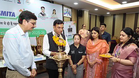 Sports minister Mansukh Mandaviya at the ASMITA inauguration ceremony