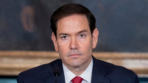 US Secretary of State Marco Rubio attends a ceremony at the State Department on June 27, 2025, in Washington