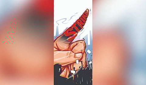 The strike has been called by 10 trade unions, including the Labour Progressive Front (LPF) affiliated to the ruling DMK in Tamil Nadu