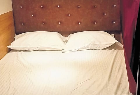 The newly inaugurated capsule hotel at Vizag railway station.