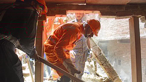 Local residents rescued them from the rubble and rushed them to the Community Health Centre (CHC), where doctors declared the two girls dead on arrival.