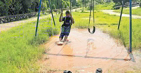 The CoPT Avenue Walkway at Thoppumpady BOT junction is in poor state