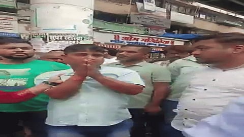 No police complaint filed yet as video of public apology goes viral; Sena functionary says insult to Marathi language will get a ‘befitting reply’