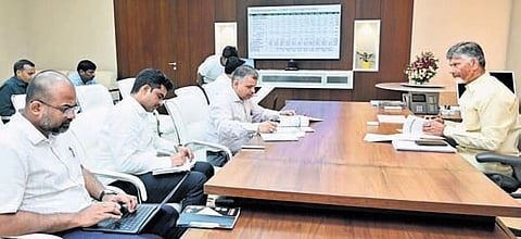 CM N Chandrababu Naidu held a review meeting on APSFL at Secretariat