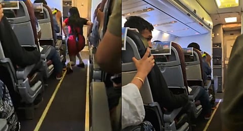 In the 29-second video, which has gone viral on social media, cries of some passengers travelling in the flight can be heard.