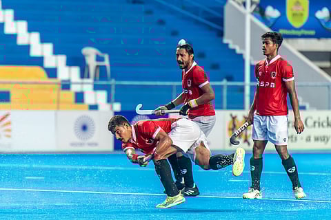 Railways Sports Promotion Board Scoring PC against Hockey Unit of Tamil Nadu