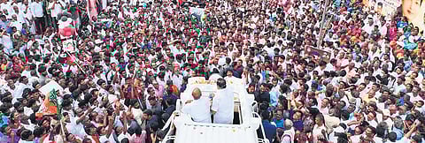 Edappadi K Palaniswami addressing a rally in Chidambaram | Express