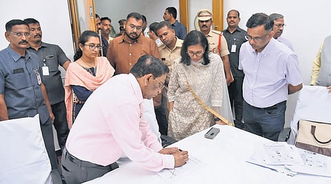 In preparation for the event, Guntur District Collector S Nagalakshmi, SP Satish Kumar, Joint Collector A Bhargav Tej, and Tenali Sub-Collector Sanjana Simha visited the venue on Thursday morning to review arrangements.