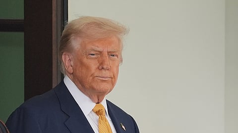 US President Donald Trump at the White House, Wednesday, July 16, 2025, in Washington.