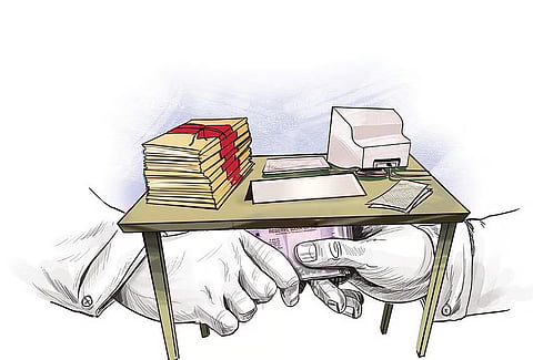 Among the findings, Rs 16,000 was recovered from Assistant Motor Vehicle Inspector (AMVI) Sam Richardson, and Rs 29,000 from a private agent identified as G Shiva Kumar.