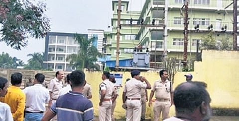 Police deployed outside Kerala English Medium School in Champua | Express