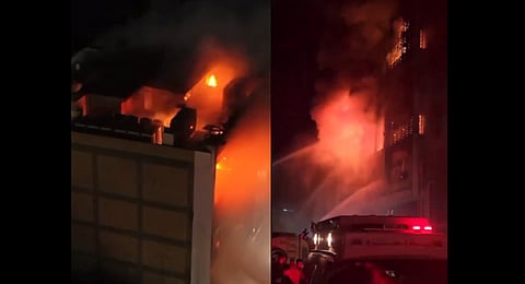 The blaze at the Hyper Mall broke out late Wednesday.