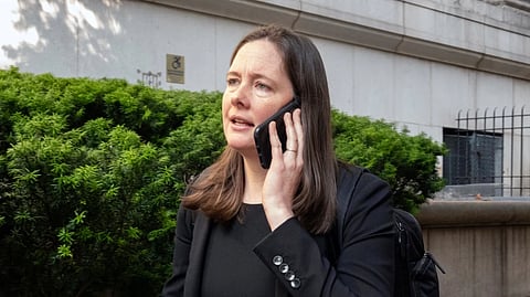 Assistant U.S. Attorney Maurene Comey is outside court during the Sean “Diddy” Combs’ sex trafficking trial, June 3, 2025.