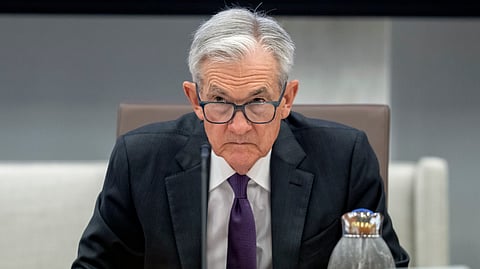 US Federal Reserve Chairman Jerome Powell listens during an open meeting of the Board of Governors at the Federal Reserve on June 25, 2025, in Washington.