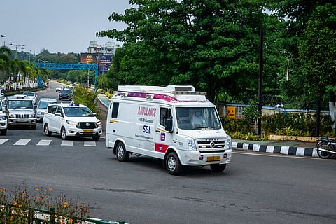 A 15-year-old girl who was set ablaze by miscreants in Balanga area of Puri district, being taken from AIIMS-Bhubaneswar to be airlifted to AIIMS-New Delhi for advanced medical treatment.