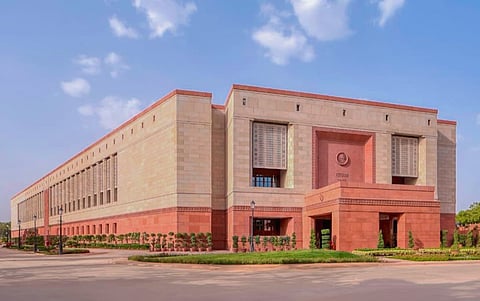 A view of the new Parliament building, in New Delhi.
