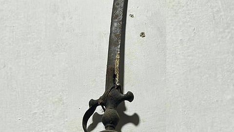 The sword recovered from Badakhemundi Bungalow