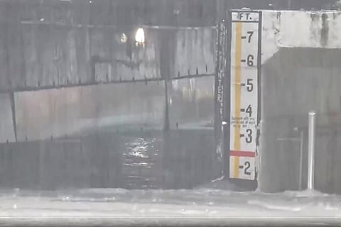 Heavy rainfall causes waterlogging at Andheri Subway
