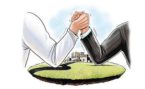 The dispute concerns five acres of land in Nandapuram village, Tirumalagiri mandal, originally allotted to Kondal Reddy by the state government.