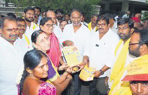 Energy Minister Gottipati Ravi Kumar, MLAs D Janardhana Rao, BN Vijay Kumar participated in the ‘First Step in Good Governance’ campaign in Ongole.