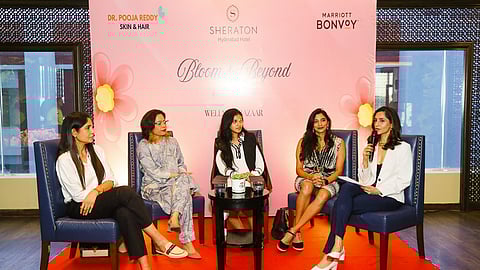 L to R: Madhavi Chalasani, Sucheta Pal, Dr Pooja Reddy, Malavika Siddharth and Puja Khan
