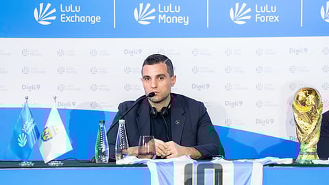 Argentine Football Association’s marketing director Leandro Petersen during an event in Dubai