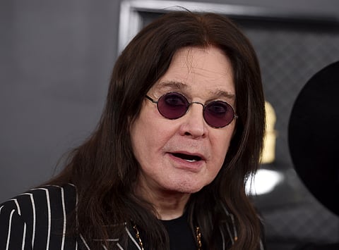 FILE - Ozzy Osbourne arrives at the 62nd annual Grammy Awards at the Staples Center on Jan. 26, 2020, in Los Angeles.