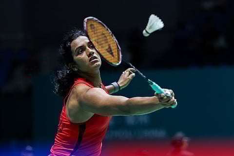 PV SIndhu in action on Wednesday