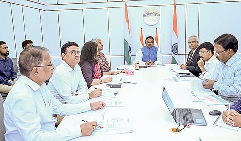 CM Mohan Majhi chaired a high-level meeting at Lok Seva Bhavan