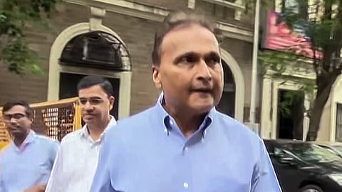 In this photo from July 3, 2023, industrialist Anil Ambani arrives to appear before the Enforcement Directorate in connection with an alleged FEMA case, in Mumbai.